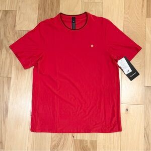 NWT Lululemon Men’s UV-Protective Striped Mesh Tennis T-Shirt